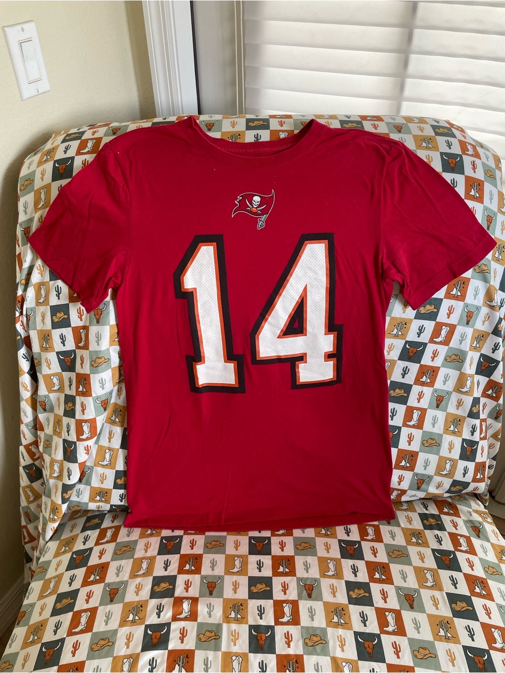 Nike Red Tampa Bay Number 14 Jersey Tee